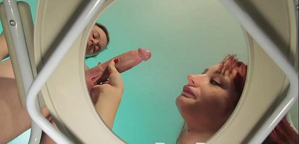  Sexy redhead Violet Monroe gives an amazing blowjob and makes you watch then pees on your face her humiliated toilet slave
